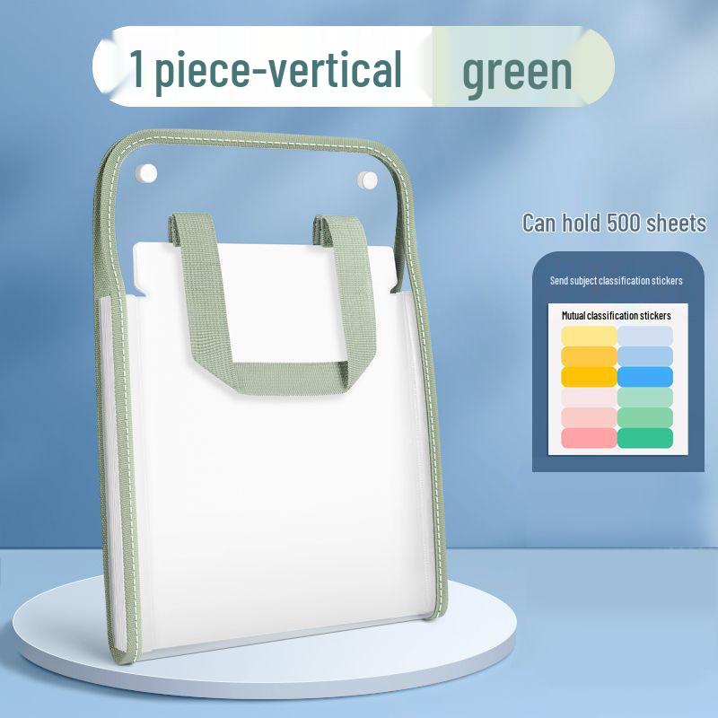 Accordion File Bag for Students: Test Paper and Subject Classification Storage Album