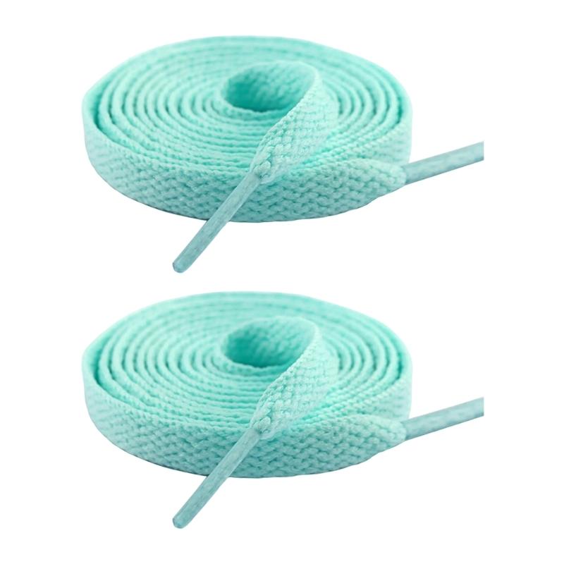 1 Pair Flat Sneaker Shoelaces 8mm Wide Polyester Replacement Multicolored Laces for Trainers and Casual Shoes Strings
