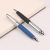 Rotating Metal Ballpoint Pen PU Leather Business Advertising Gift Oil Pen Stationery, Student Pens, Office and Business Pens