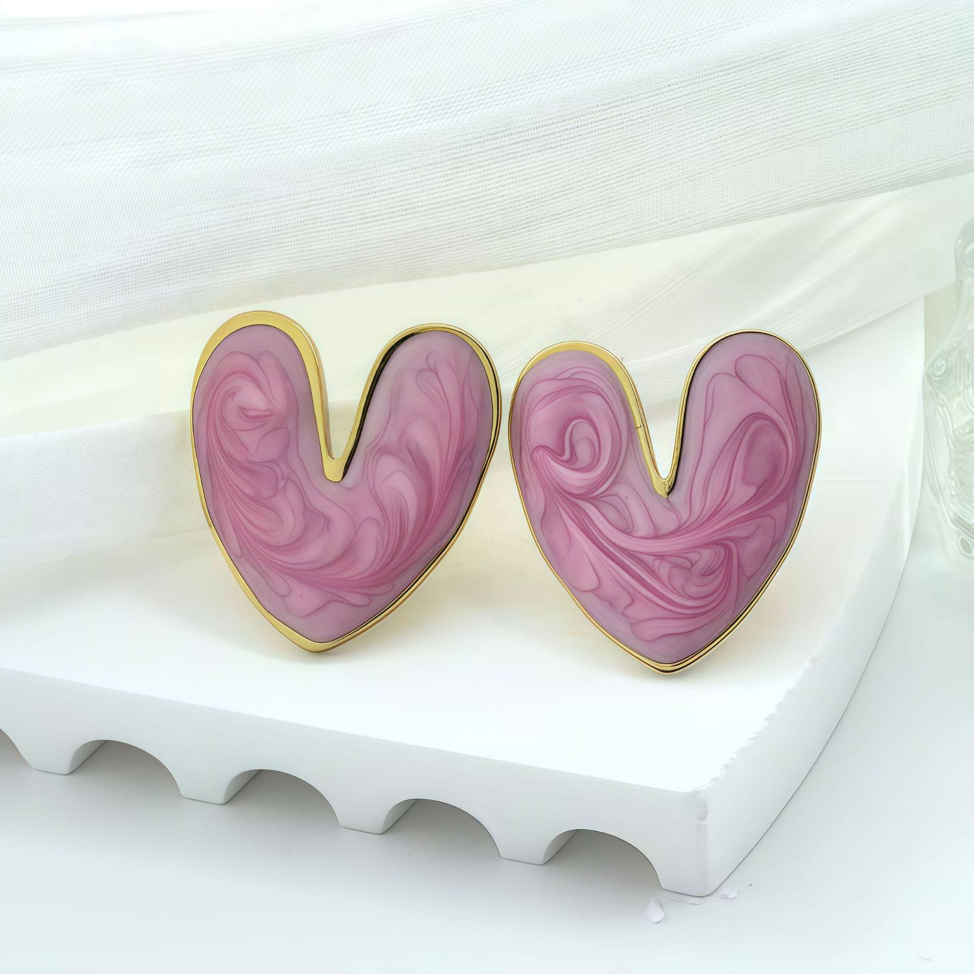 Модные французские ретро серьги-сердечки с кисточками: Высококачественный нишевый дизайн из нержавеющей стали для женщин