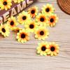 50pcs Artificial Spring Gerbera Daisy Flowers Heads Sunflower DIY Cake/Wedding Party Decoration Artificial Flowers Craft