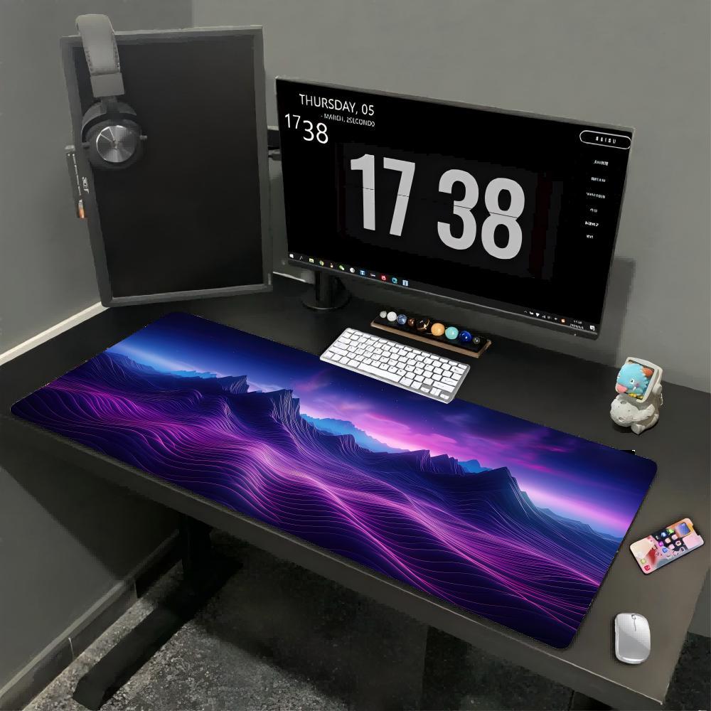 Firewatch Mauspad XXL Gummi Tiefer Wald Großes Mauspads Gamer Rutschfest Kunst Schreibtischmatte Computer Laptop Pads 90x40cm Tastaturmatten