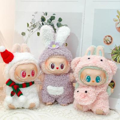 Babykleidung 17CM Vinyl Überraschungsbox: Erste & Zweite Generation Labubu Anhänger Onesie