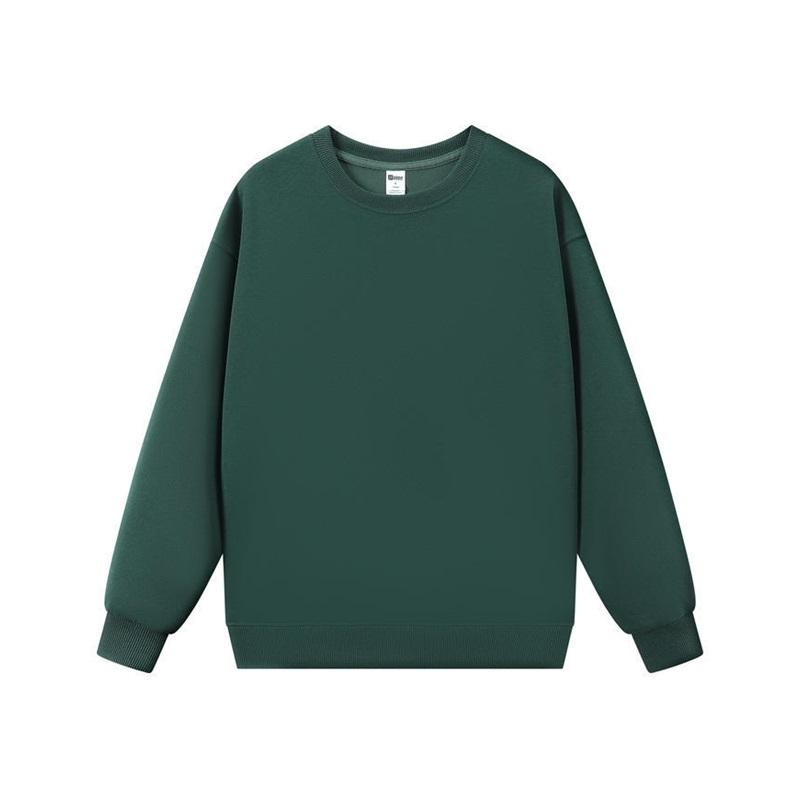 Sudadera Básica Casual Holgada de Color Sólido con Cuello Redondo para Hombre