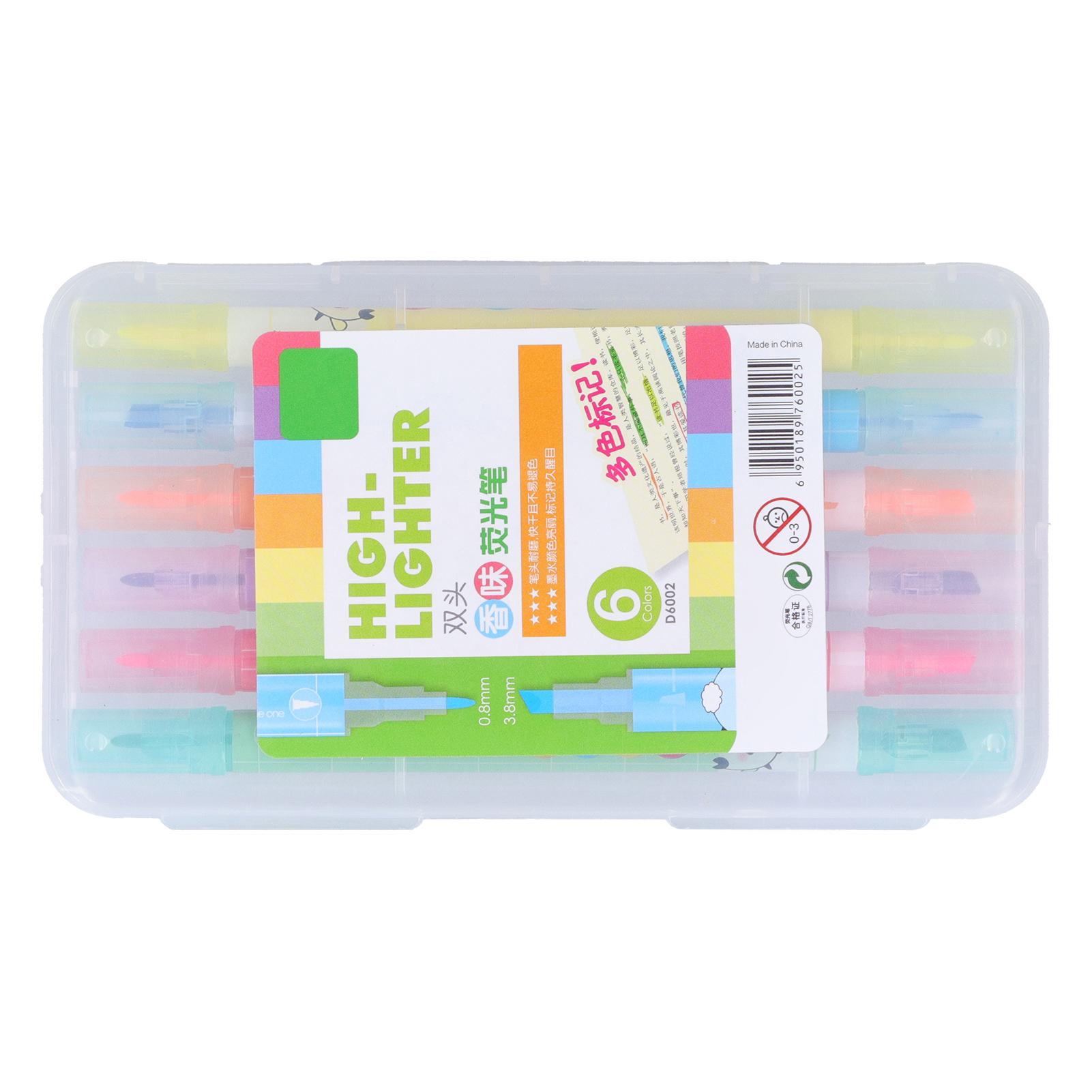 

6 шт. маркеров-ручек с клиновидным наконечником Candy Color WaterBased Drawing Graffiti Art Tool 1 шт. коробка