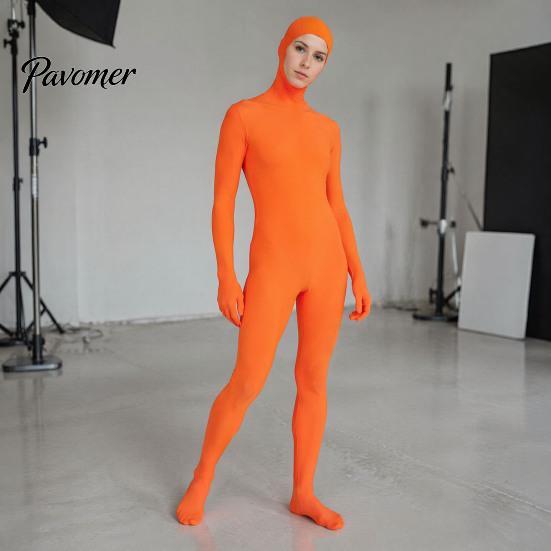 Adults Spandex Unitard Full Body Zentai Suit for Men Women, Open Face Halloween Cosplay Stretchy Bodysuit Bodysuit, Costume Party, Stage Performance