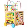 Wooden Toddler Push Walker Car with Adjustable Speed - Multifunctional Educational Toy
