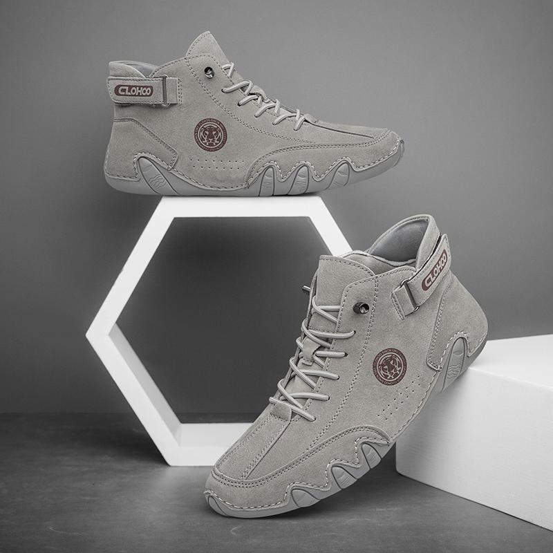 CLOHOO Sapatos Casuais de Couro Tênis Masculino Moda Lazer Caminhada Sapatos Loafer Calçados Confortáveis Botas Masculinas de Luxo 2026 Novo