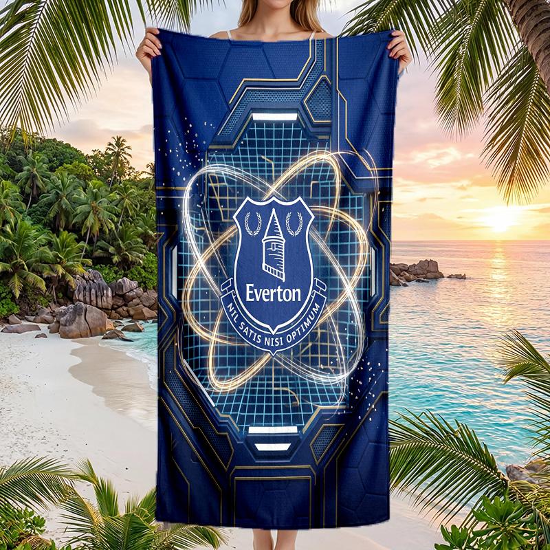 Everton Football Beach Towel Soft Microfiber Summer Towel Quick Dry Absorbent Towel for Beach Swimming Pool Travel