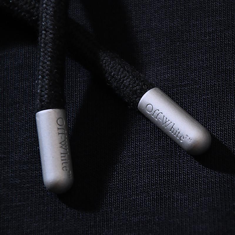 Off-White 2025 Autumn/Winter New Large Slant LOGO Letter Printed Hoodie Hoodie for Men and Women