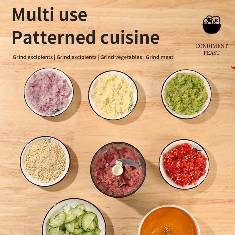 Electric Garlic Masher Crusher 350ml Mini Kitchen Food Chopper USB Charging Cooking Machine Detachable Automatic Kitchen Gadgets