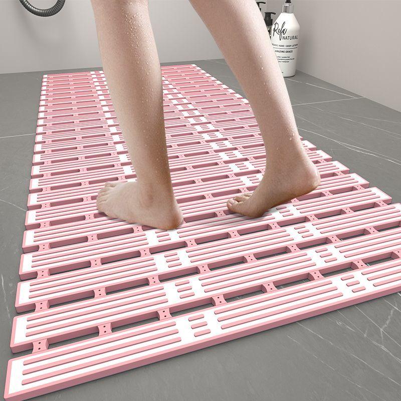 

WTEMPO Shower Room Bathtub Mat Bathroom Mat with Suction Cup Bathroom Non-slip Mat Bathroom Bath Mat 91*40*1cm*1pc рожевий