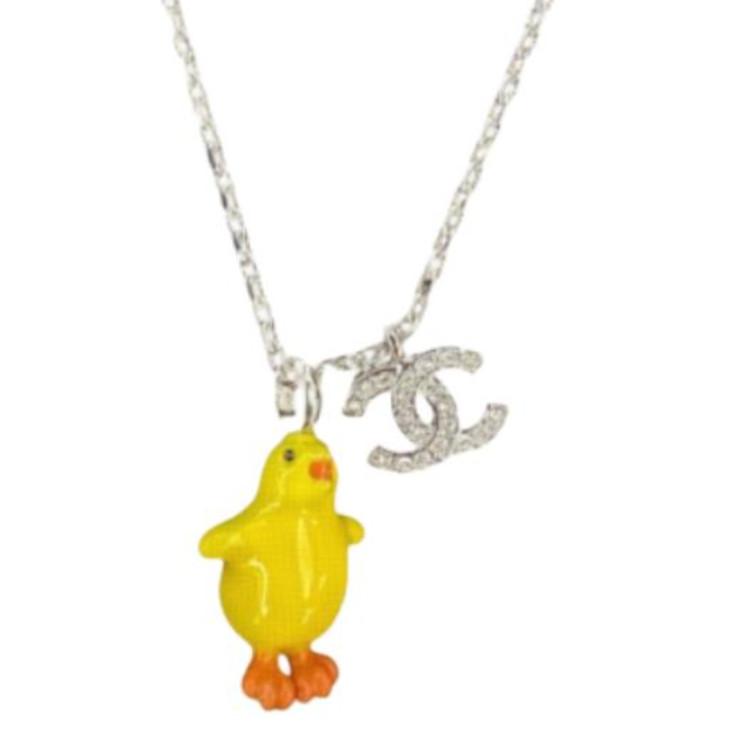 

Chanel 26S Spring Summer Collection Unique Chick Design Resin Necklace Women necklace Silver Yellow Orange ABH518-B24156-U9487 Box+Padding Board