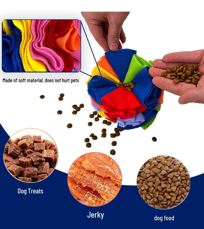 Colorful Sniffing Ball Teething Puzzle Toy for Dogs
