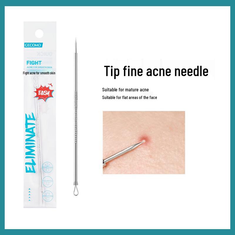 GECOMO Precision Blackhead Removal Needle & Tweezers Set for Acne and Closed Comedones