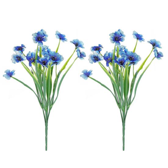 

Artificial Flowers Adjustable Height Fade-Resistant Handmade Realistic Silk Petals No Watering Sunlight Floral 2pcs
