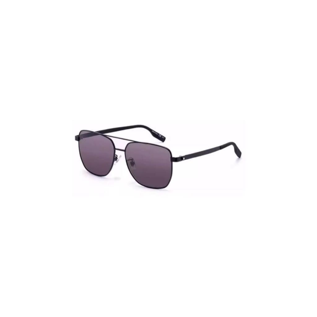 Montblanc Logo Metal Square Sunglasses Men sunglasses Black MB0184
