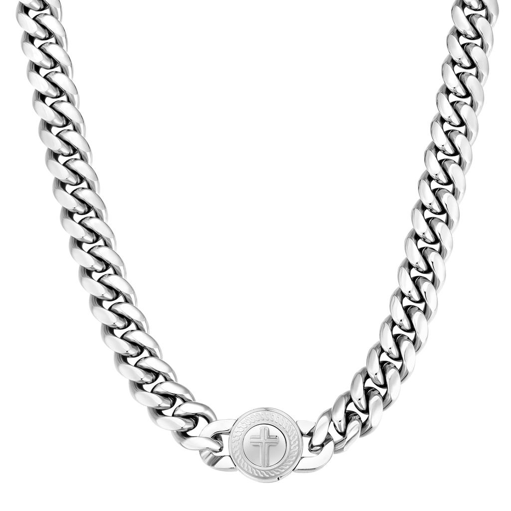 Kreuzverschluss Halskette für 12mm Kihei 18K Gold Chirurgischer Edelstahl Feier KRKC&CO Herren, Breite, Kette, Plattiert, Stahl, Hypoallergen, Dick,