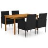 Día Y Noche - Día Y Noche 5-Piece Garden Dining Set Black