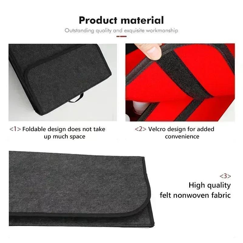 CQS1 Car Trunk Organizer Tool Box Folding Storage Bag Toolbox For Mercedes Benz AMG GLE GLS CLS GLC CLA GLA GLK ML C197 R231 W167 W24