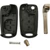 Replacement Key Fob Shell Case Fit for Kia Soul Rio 3 Buttons Flip Folding Keyless Entry Remote Key Fob Cover Housing with Uncut Blade Blank