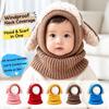 Plush Fabric Baby Shawl Cartoon Puppy Hood Scarf Soft Touch Toddler Cloak  Outdoor Wear