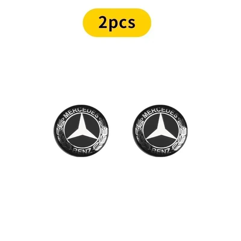 14mm Car Key Sticker Logo 3D Metal Emblem For Mercedes Benz B/C/E/S Class A Class C200L GLC GLE CLA accessories Car Styling CD2