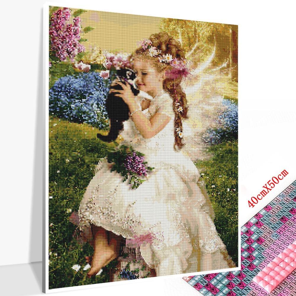 5d DIY Diamond Painting Girl Full Portrait Diamond Embroidery Decoration