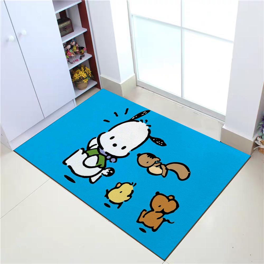 Floor Mats Pochacco Foot Mat Kawaii Rug Mat for Hallway Non Slip Carpet Rugs Entrance Doormat Absorbent Bathroom Rug Home Bath