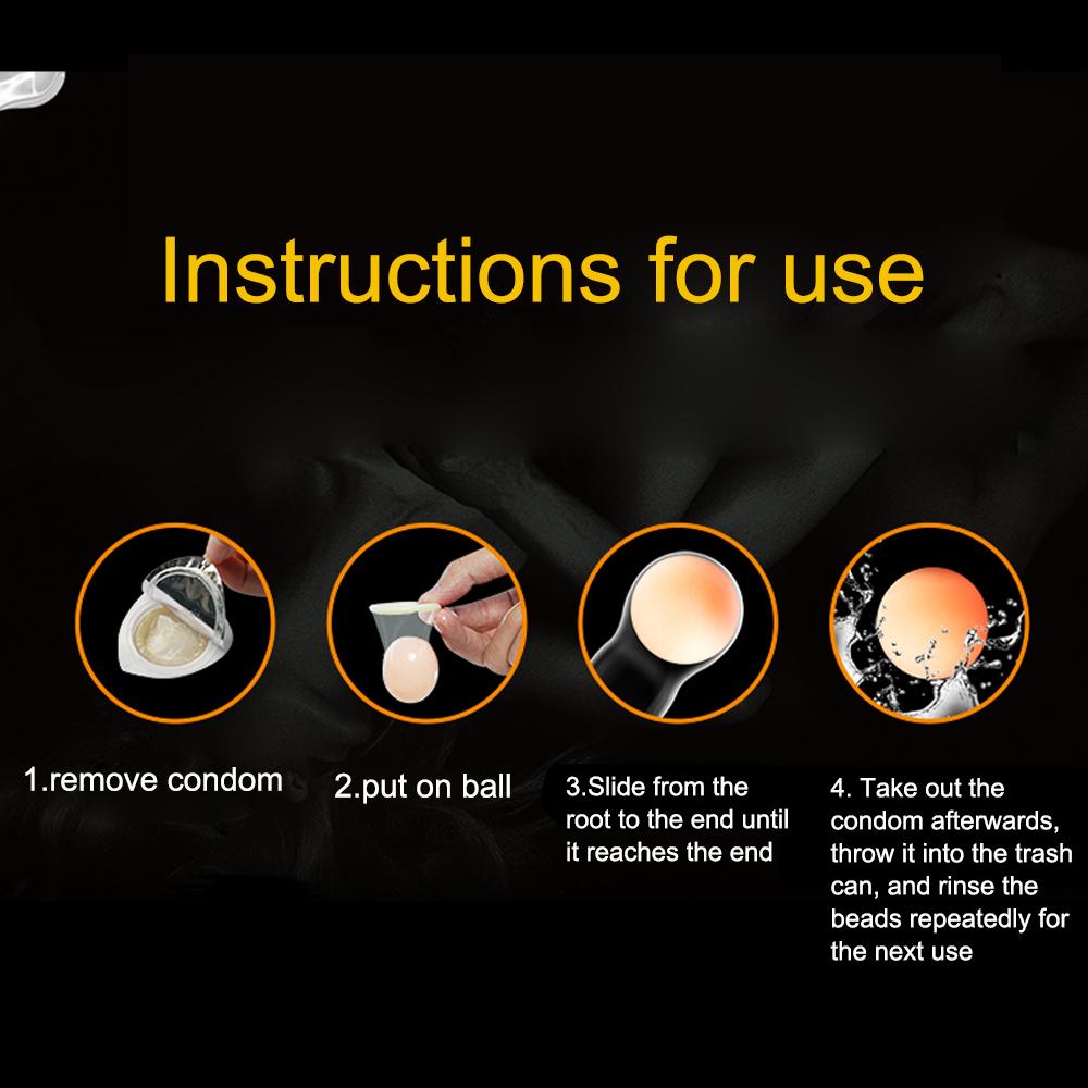 Kondom Ball Naturkautschuk Kondome Perle duldet sicheres Sexspielzeug für Erwachsene mit Penishülle