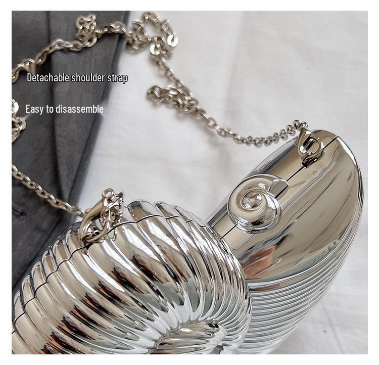 Seashell-Shaped Women's Evening Crossbody Bag - 2024 Summer Trend