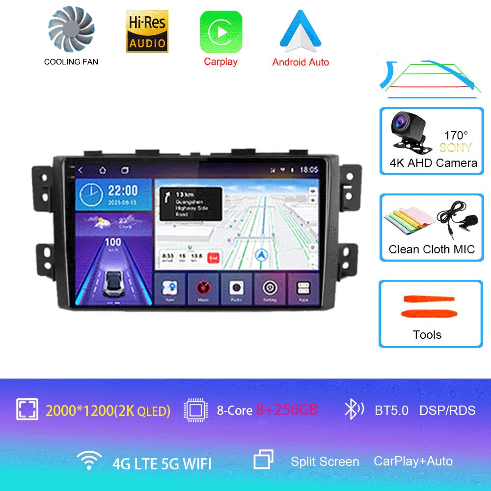 For Kia Borrego Mohave 2008 2009 - 2015 Car Radio Android 14 Carplay Navigation GPS Multimedia Player Stereo WiF+4G 360Camera BT