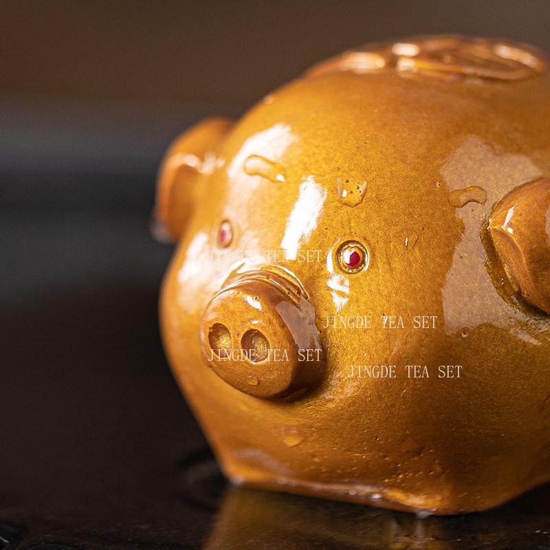 Farbwechselndes Pigment Teetier Glücksbringer Niedliches Tierornament Chinesischer Schreibtisch Teespiel Haus Teeritual Zubehör Teegeschirr