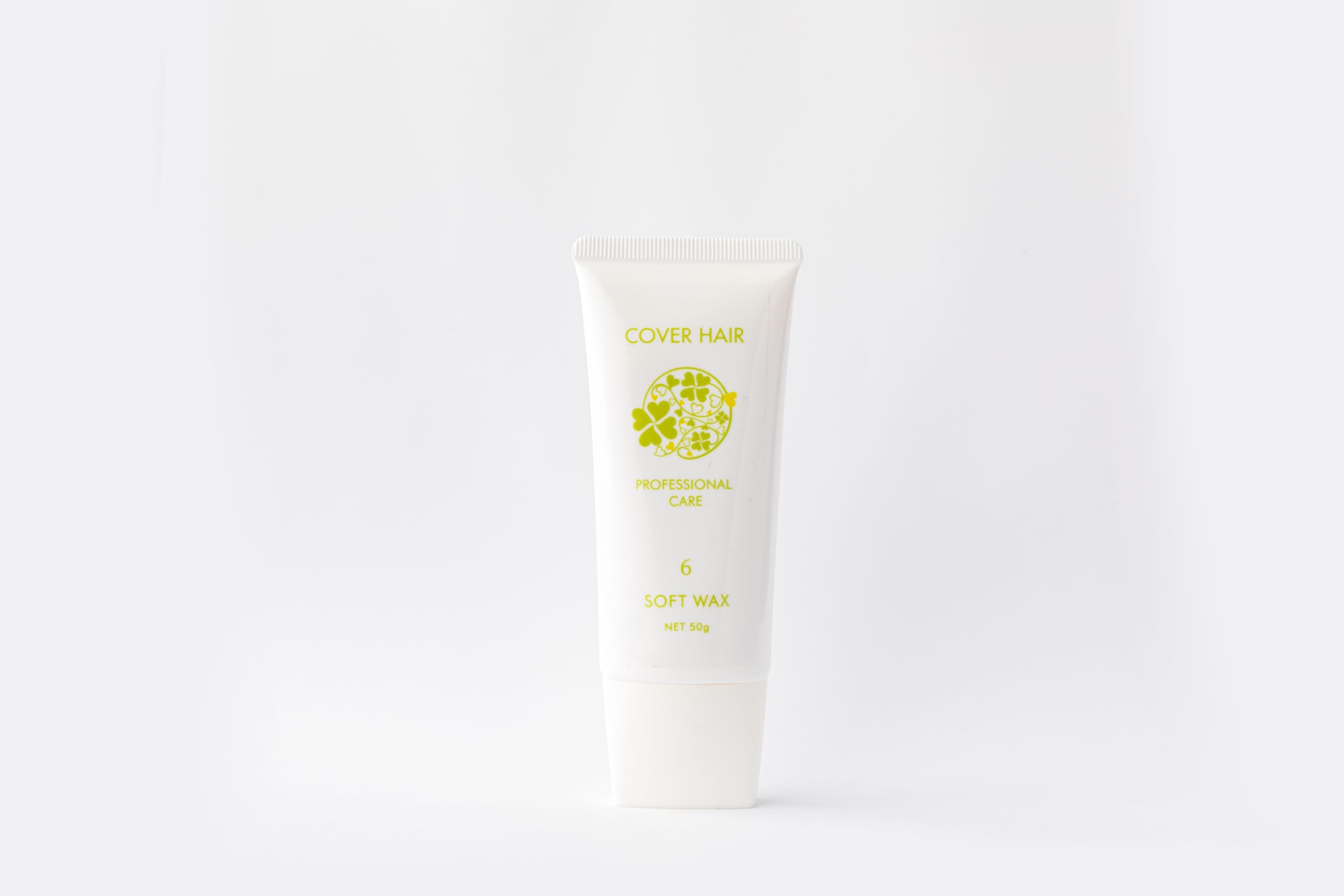

COVER HAIR Professional Care Soft Wax Contains CMC, moisturizes, repairs, and provides light styling with movement and softness.