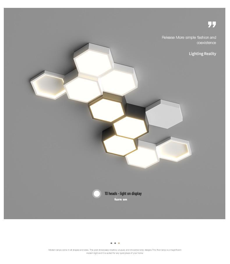 Modern Geometric Ceiling Light for Living Room, Study, or Bedroom – Minimalist and Romantic Design