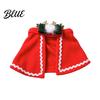 Pet Holiday Apparel Christmas Cape with Bow, Red Cloak for Small Medium Dogs & Cats, Outfit White Wavy Trim, Festive Costume Pets Cat Party Clothes