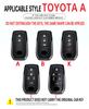 Car Remote Key Cover Case Shell For Toyota RAV4 Highland Coralla Hilux Fortuner Land Cruiser Camry Crown Keychain Accessories