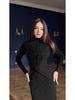 Elegant Black Long Sleeve Slim Dress for Women - Spring 2025 Socialite Style