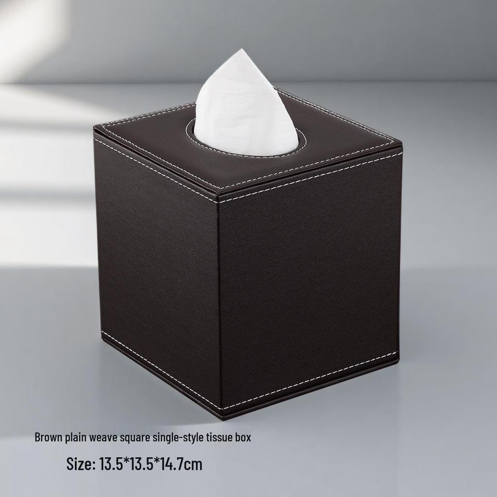 Creatieve PU Vierkante Tissuebox voor Thuis of Hotel - Koffietafel Rolpapierhouder