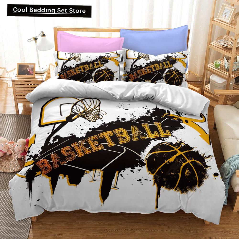 Fantastic 3D Print Basketball Duvet Cover Set Uk Single Double King US Twin Full Queen King Bed Linen Set Home Textiles Bedding
