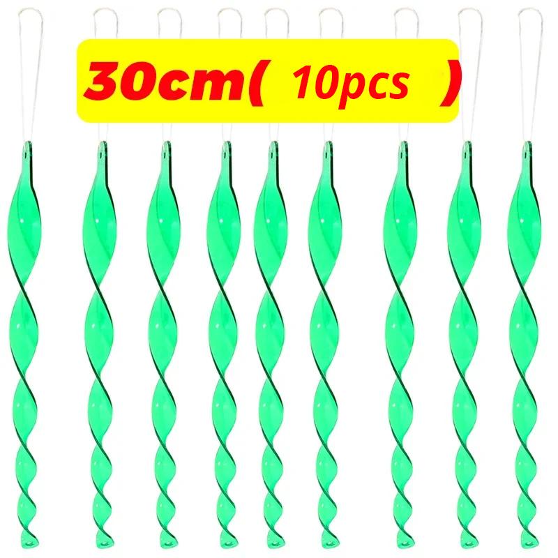 Reflective Bird Repellent Spiral Rod Colorful Anti Bird Scare Garden Tool Spiral Bird Repellent Stick Hanging Decor Garden Decor