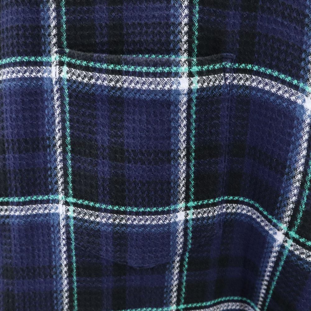 Name. made in Japan Long sleeve Check shirt 1 Navy Men's Used