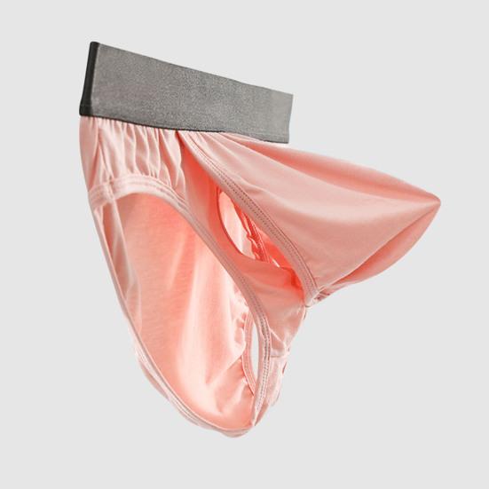 Men Briefs Elastic Mid-Waist U-Convex High Elasticity Fit Tight Cut Panties Patchwork Color
