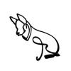 Elegant Cat Dog Figurine Lifelike Animal Sculpture Statue Abstract and Beautiful