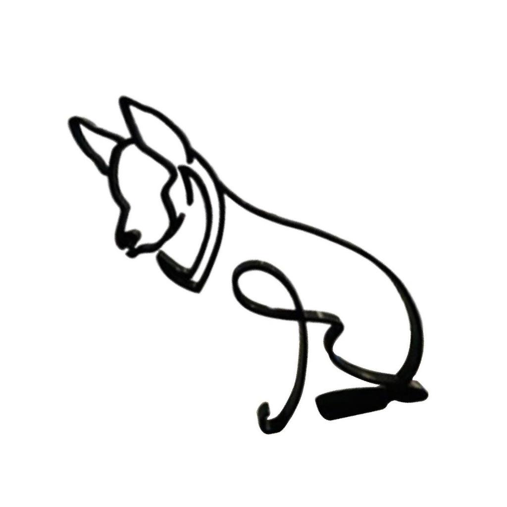 Elegant Cat Dog Figurine Lifelike Animal Sculpture Statue Abstract and Beautiful