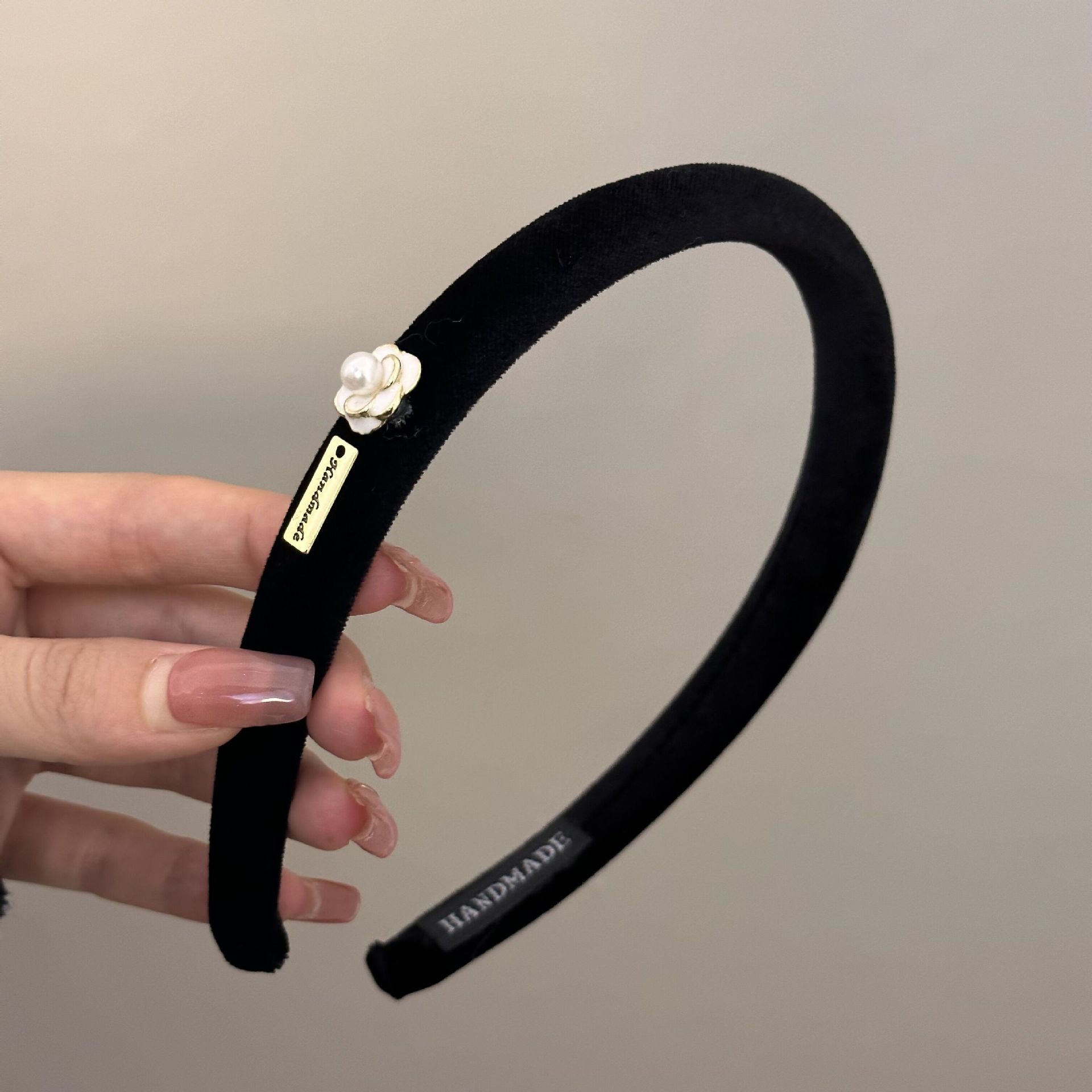 

Корейские роскошные повязки на голову со стразами из циркона для женщин, женские бархатные черные жемчужные повязки для волос, обручи для волос для макияжа, аксессуары для волос