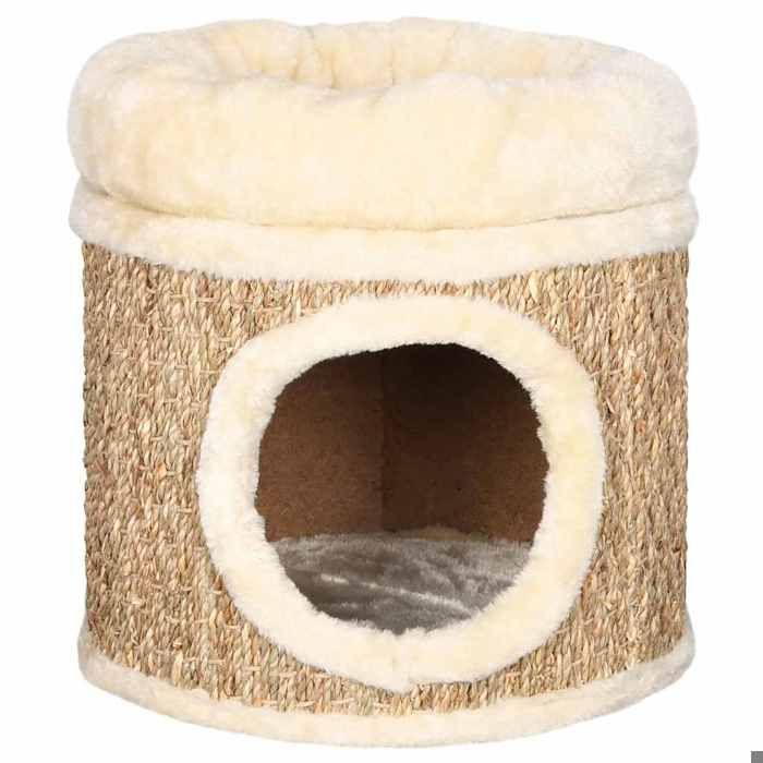 Maison pour chat - vidaXL - Herbiers marins - 31 x 33 cm - Beige - Confort douillet