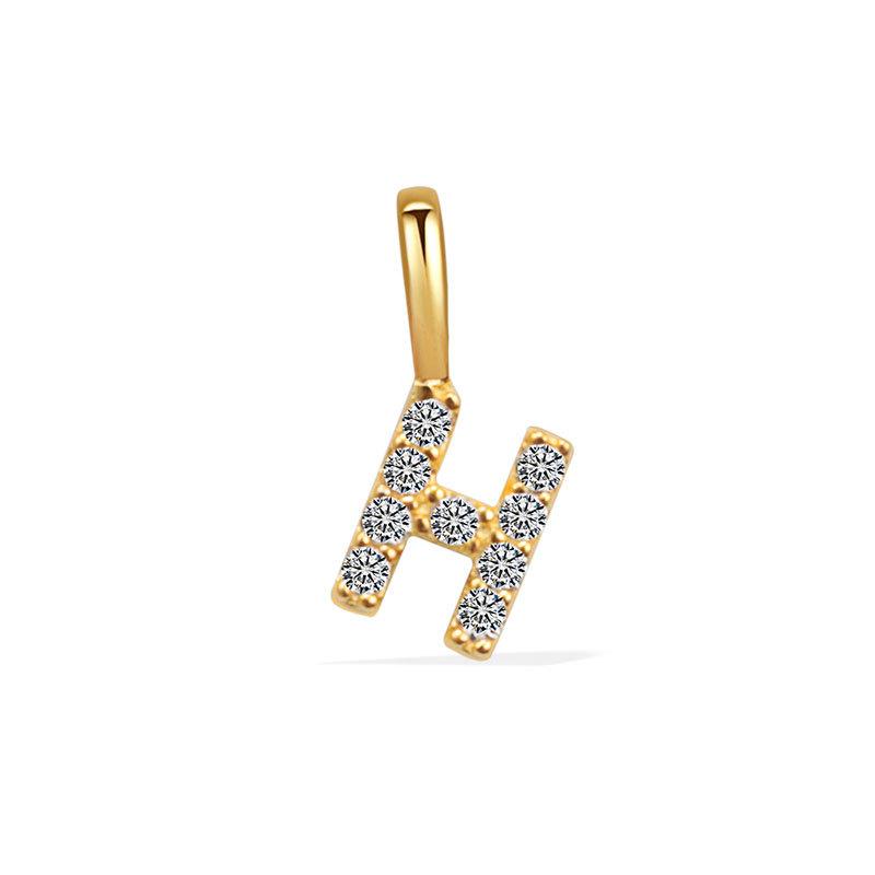 Minimalist Rhinestone Letter Pendant 26 Alphabet Charms For DIY Necklace Bracelet Personalized Jewelry Accessory