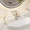 Household Mirror Front Toilet Rack Bathroom Washstand Wall-Mounted Faucet Non-Punching Sink Storage Multifunctional Fashion