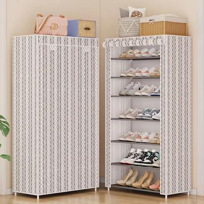 Einfaches Schuhregal Wohnzimmer Staubdicht Schuhregale Tragendes Erhöhtes Design Sneaker-Aufbewahrung Wasserdichter Schuhschrank
